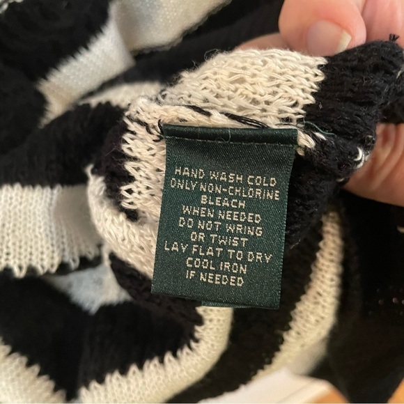 NWT Lauren Ralph Lauren Linen Blend Sweater – Size M – Nautical Coastal Style - Picture 4 of 9